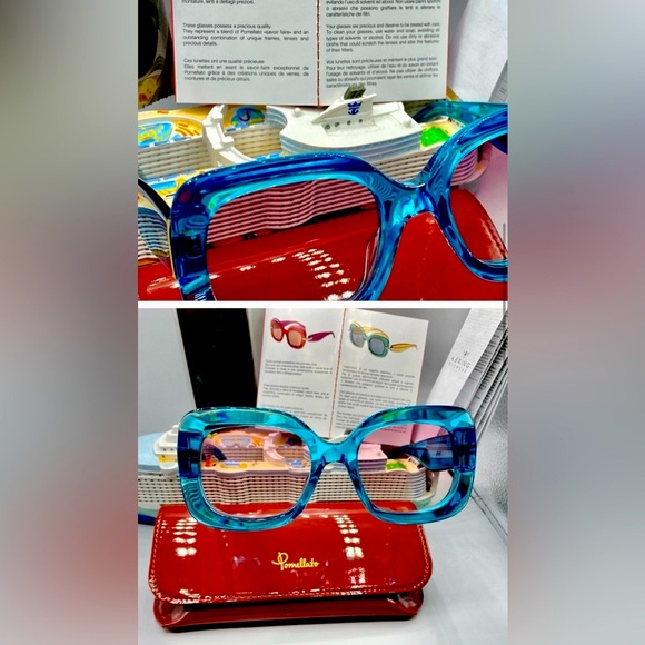 🏆Pomelatto PM0042S ❤️Blue Gorgeous 100% Authentic‼️Made in Italy 🇮🇹🏆‼️ - Picture 10 of 13